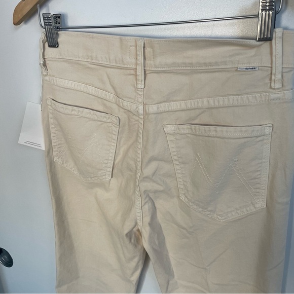 MOTHER Cream Straight Leg Jeans Ankle Length - Picture 7 of 8